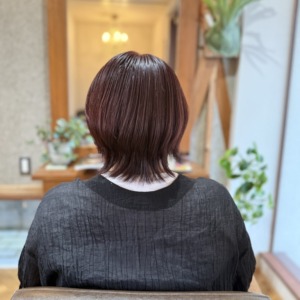 ツルリREDヘアカラーにカット♡