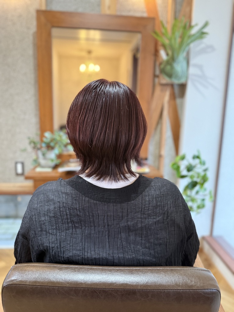 ツルリREDヘアカラーにカット♡