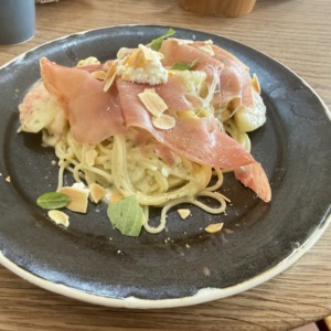大好きな桃のパスタ♡