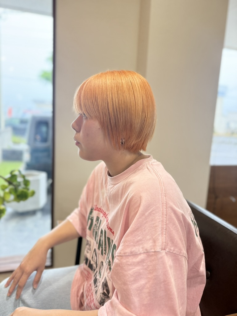 オレンジヘアカラーで♡ オレンジヘアカラーで♡